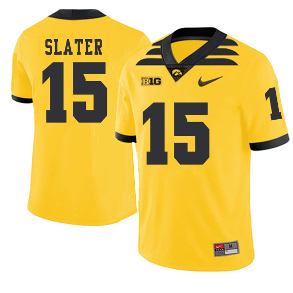 2019 Men #15 Duke Slater Iowa Hawkeyes College Football Alternate Jerseys Sale-Gold